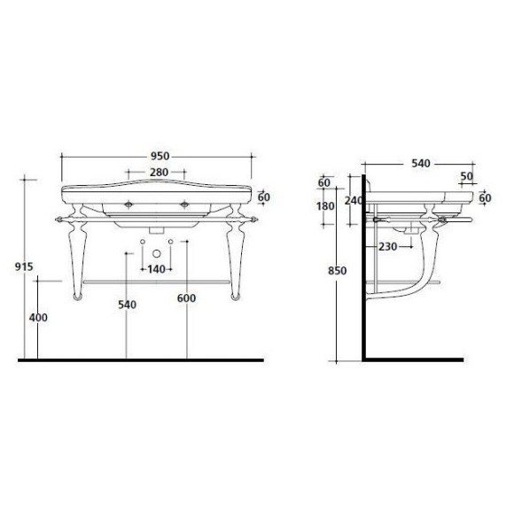 Консоль GALASSIA ETHOS 8453 подвесная цвет хром