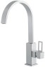Emmevi Siris, однорычажный кухонный смеситель с поворотным изливом (излив 19,5 см), ручка со стержнем, без донного клапана, цвет хром 47007LA/CR