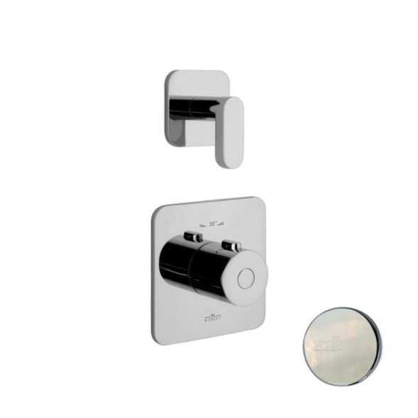 Смеситель для душа встраиваемый с термостатом Webert Living LV971302345, никель