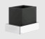 Gessi Стакан, Rettangolo, шгв 140*95*116.5, цвет белый#черный брашированный металл  20807#707