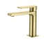 AQG Alpha, однорычажный смеситель для раковины без донного клапана, цвет матовое золото (PVD)