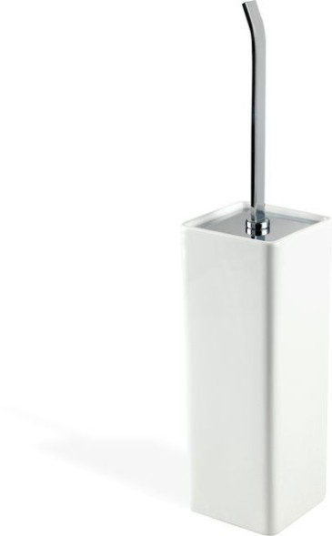 Stil Haus Gea, настенный керамический ёрш, цвет хром - белая керамика