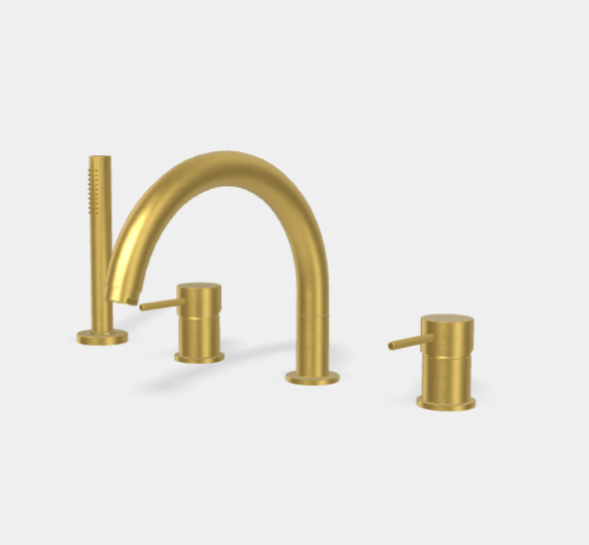 Смеситель для ванны, Fima Carlo Frattini, Spillo Up, цвет-брашированное золото F3044NOS