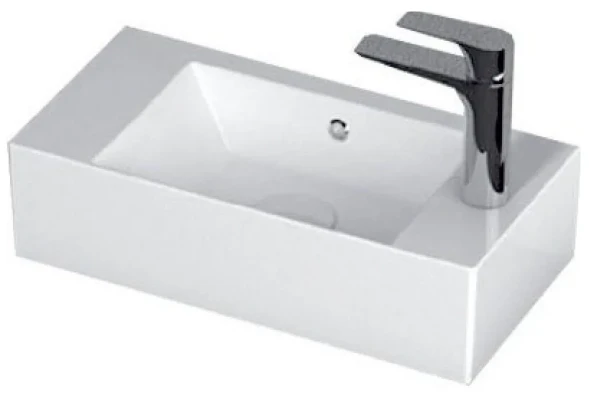 Раковина подвесная ISVEA Sistema Z 50 прямоугольная 50см, с отверстия под смеситель слева цвет белый 10SF50050