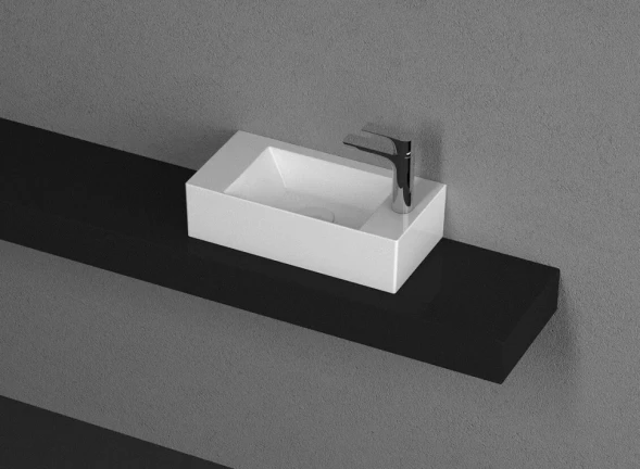 Раковина подвесная ISVEA Sistema Z 50 прямоугольная 50см, с отверстия под смеситель слева цвет белый 10SF50050