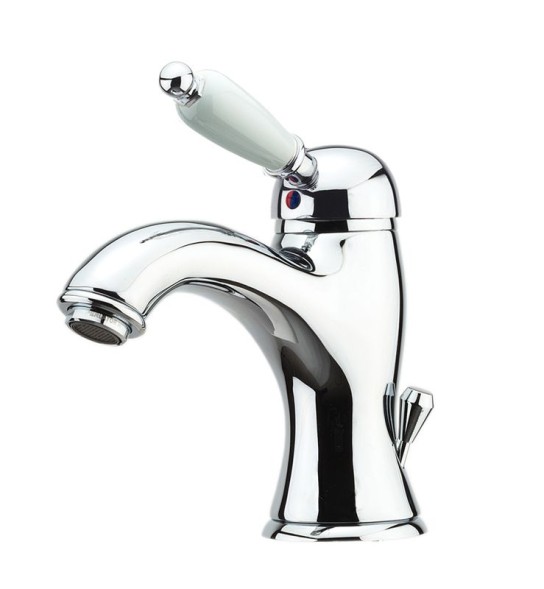 Fiore Imperiale, однорычажный смеситель для раковины (излив 11,5 см), с донным клапаном, цвет хром