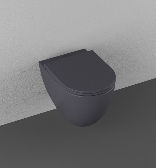 Унитаз ISVEA Infinity подвесной ШГВ 365*530*400 цвет-антрацит матовый 10NF02001-2C