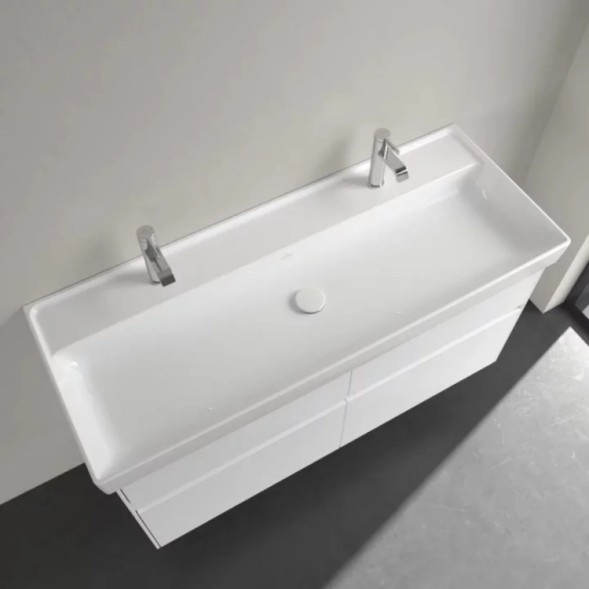 Villeroy&amp;Boch Раковина, Collaro, шгв 1200*470*160, отверстия для смесителя-2, CeramicPlus, цвет-камень белый 4A33C4RW