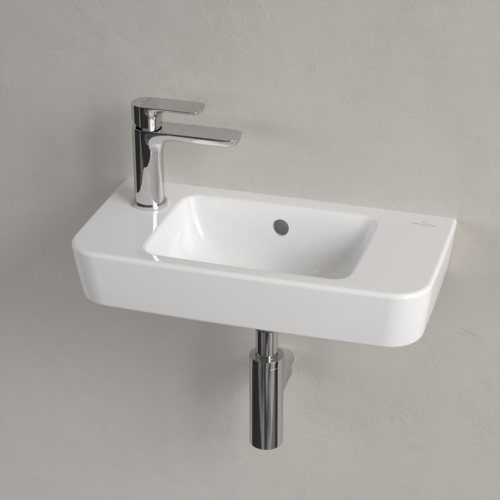 Villeroy&amp;Boch Раковина, O.Novo, шгв 500*250*95, отверстия для смесителя-1 сквозное, 1 промаркированное, CeramicPlus, цвет-альпийский белый 4342L5R1