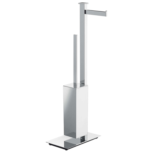 Стойка COLOMBO DESIGN UNITS B9107D.NM напольная с держателем туалетной бумаги и ершиком цвет хром