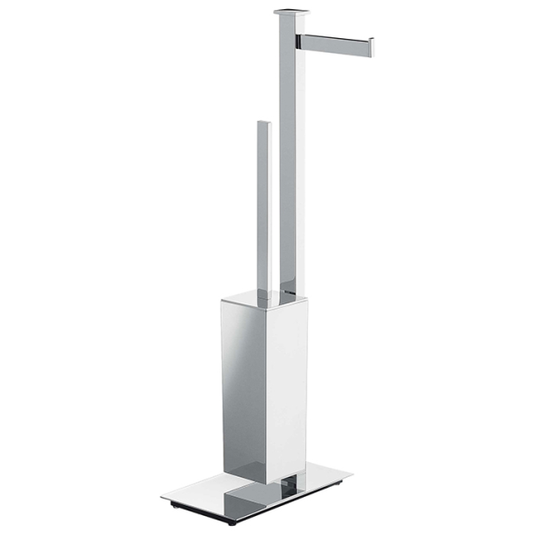 Стойка COLOMBO DESIGN UNITS B9107D.NM напольная с держателем туалетной бумаги и ершиком цвет хром