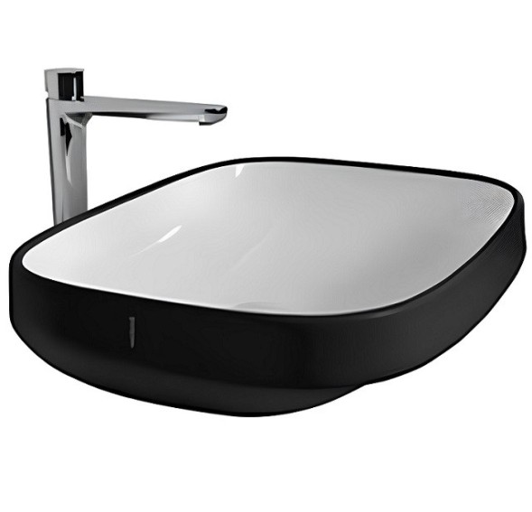 Раковина HATRIA ABITO A0YXXA02 накладная без отверстия без перелива цвет черный матовый