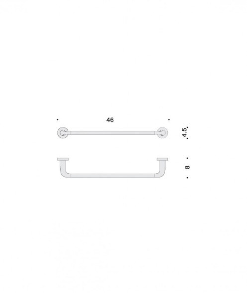 Полотенцедержатель COLOMBO DESIGN BASIC B2710 широкий цвет хром