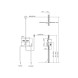 Vincea Душевой комплект Инспаер (Inspire) VSFW-421I4GM встраиваемый, двухрежимный, вороненая сталь
