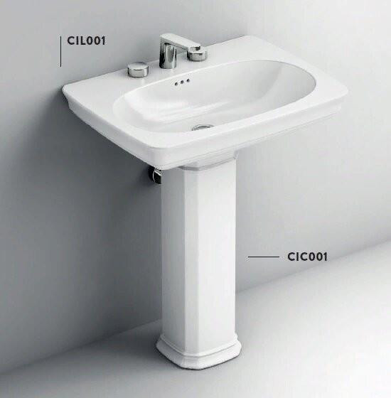 Раковина Artceram Civitas на пьедестал/консоль с одним отверстием цвет белый  CIL001 01 00