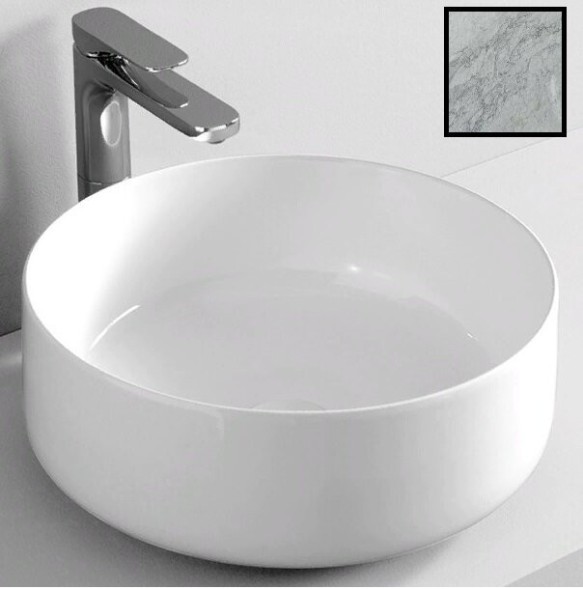 Раковина Artceram Cognac Quadro накладная  цвет carrara COL001 47 00