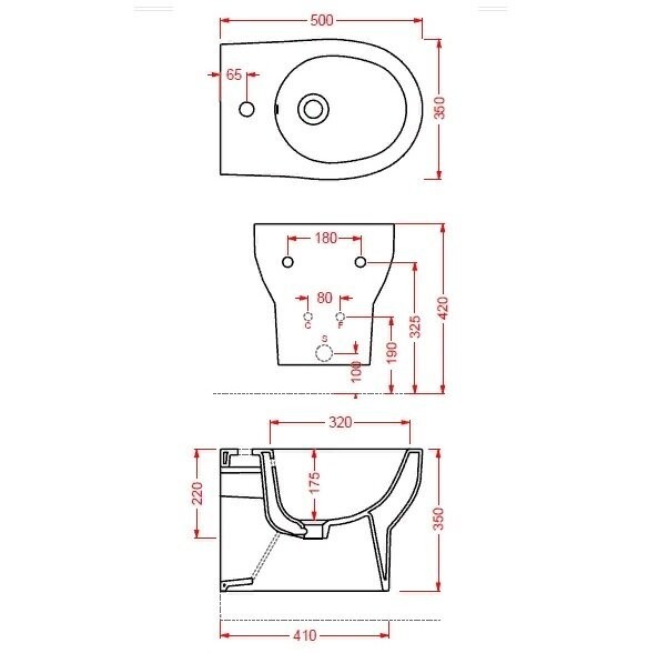 Биде Artceram SMARTY 2.0 подвесной с одним отверстием  цвет белый  SMB001 01 00
