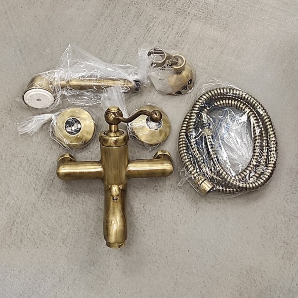 Paini Смеситель для ванны Duomo с аксессуаром, старая бронза (F3)