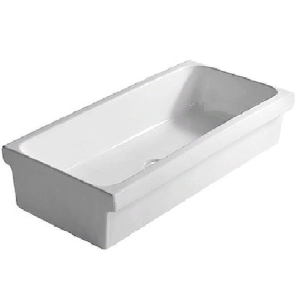 Раковина GALASSIA NINIVE 2005 хозяйственная/кухонная накладная глазурованная с 4 сторон