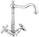 Emmevi Deco Old, двухвентильный смеситель для раковины (излив 19 см), с донным клапаном, цвет хром 12613/CR