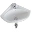 Раковина GLOBO TORANO угловая подвесная с одним отверстием цвет белый VA020BI
