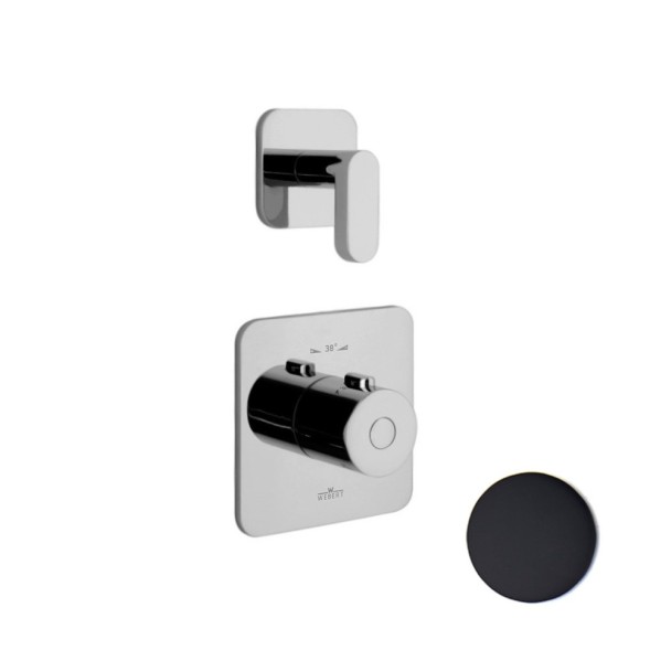 Смеситель для душа встраиваемый с термостатом Webert Living LV971302560, черный
