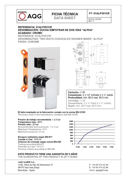 AQG Alpha, душевой комплект EC218 на 2 потребителя: с квадратным верхним душем 25х25 см и потолочным кронштейном 20 см, цвет белый матовый