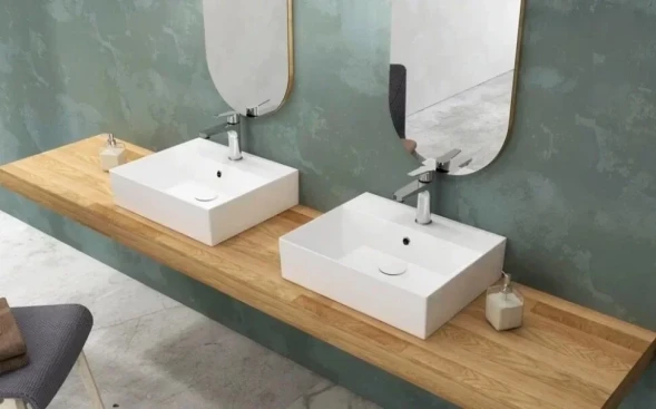 Раковина подвесная ISVEA SistemaZ 51см с отверстием под смеситель, белый 10SF50051