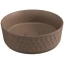 Раковина накладная ISVEA Davanti круглая 36см, без отверстия под смеситель цвет коричневый матовый 10NF67036-2H