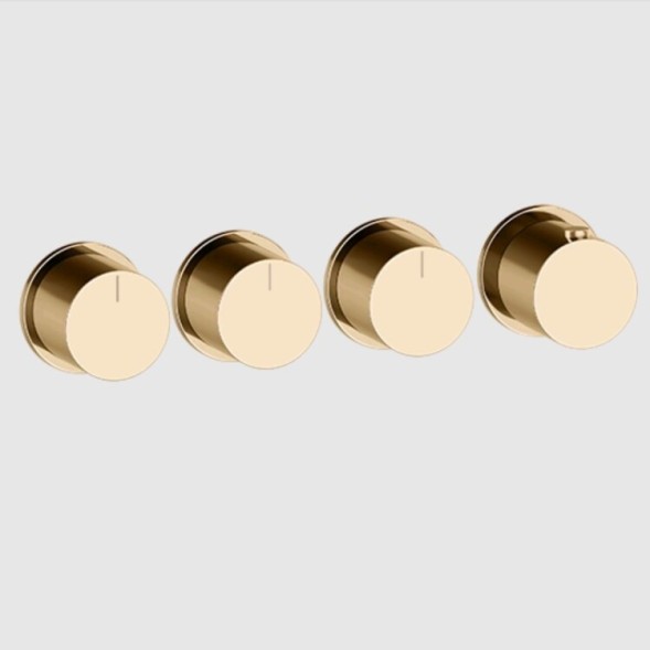 Gessi Смеситель для душа, Anello, на 3 потребителя, цвет бронза теплая 63436#735
