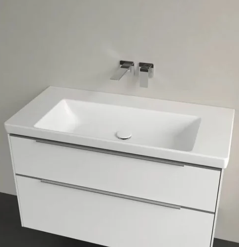 Villeroy&amp;Boch Раковина, Subway 3.0, шгв 1000*470*120, отверстия для смесителя-1 сквозное, 2 промаркированных, цвет-альпийский белый 4A70A201