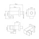 Vincea Держатель ручного душа VSC-41GM с подводом воды, вороненая сталь