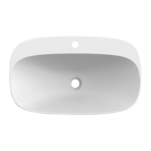 Раковина Scarabeo MOON полувстраиваемая без перелива с одним отверстием цвет белый 5512