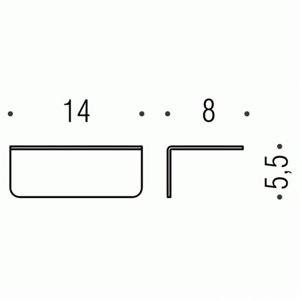 Душевая полка COLOMBO DESIGN OVER B7070 подвесная цвет нержавеющая сталь