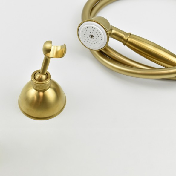 Paini 88PJ105 Смеситель для ванны Дуомо с душ. к-том, брашированное золото