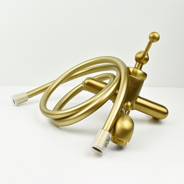 Paini 88PJ105 Смеситель для ванны Дуомо с душ. к-том, брашированное золото