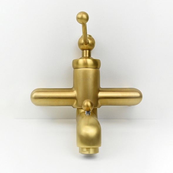 Paini 88PJ105 Смеситель для ванны Дуомо с душ. к-том, брашированное золото