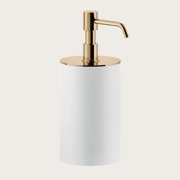 Gessi Дозатор для жидкого мыла, Rilievo, шгв 75*97*194, цвет дозатора медь брашированная#белый  59537#708