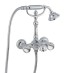 Emmevi The One Leda, смеситель для ванны. Металлические ручки + большие прозрачные кристаллы, цвет хром 98011VSW/CR