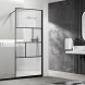 Vincea Душевая перегородка Волк-Ин (Walk-In) VSW-1HC120CFB, 1200*2000, черный, стекло прозрачное/рифленое