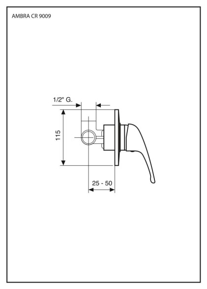 Emmevi Ambra, смеситель внутристенный, цвет хром 9009/CR