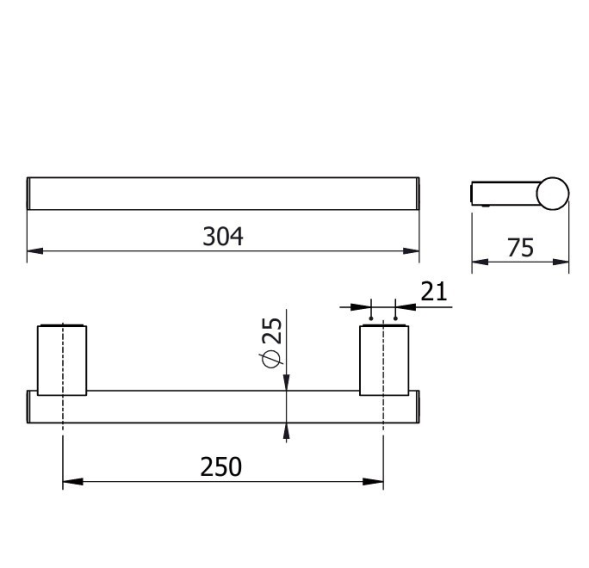 Поручень KLUDI VELA C 31981N5 для ванны