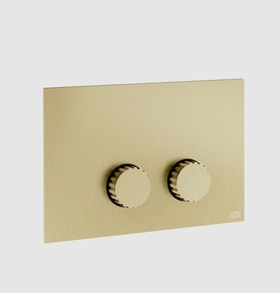 Gessi Клавиша смыва, Incastri Total Look, для унитаза, шгв 215*19*145, цвет Латунь матовая