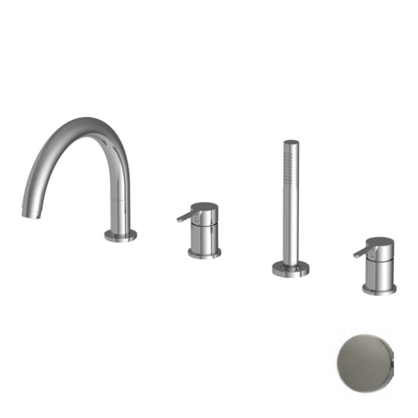 Смеситель для ванны и душа, Fima Carlo Frattini, Snap, цвет-никель брашированный F3124NSN