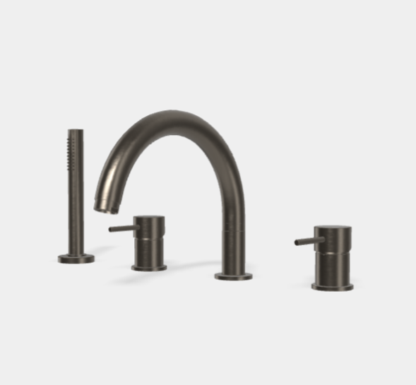 Смеситель для ванны, Fima Carlo Frattini, Spillo Up, цвет-брашированный чёрный хром F3044NCS