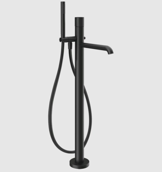Gessi Смеситель для ванны и душа, Habito Unito, напольный, цвет черный матовый 70028#299