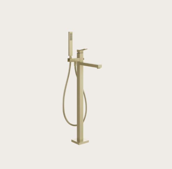 Gessi Смеситель для ванны и душа, Rettangolo K, напольный, цвет Латунь матовая