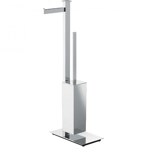 Стойка COLOMBO DESIGN UNITS B9107S напольная с держателем туалетной бумаги и ершиком цвет хром
