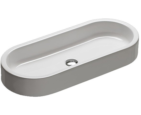 Раковина HATRIA AREA Y0UF01 накладная без отверстия без перелива цвет белый