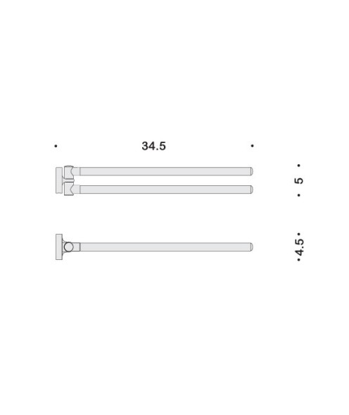 Полотенцедержатель COLOMBO DESIGN BASIC B2712 двойной поворотный цвет хром